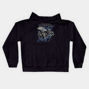 Lightning Aquarius (Blue) Kids Hoodie